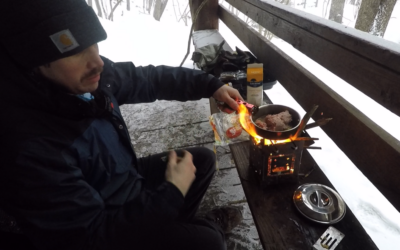 Beer Brats Over a Campfire